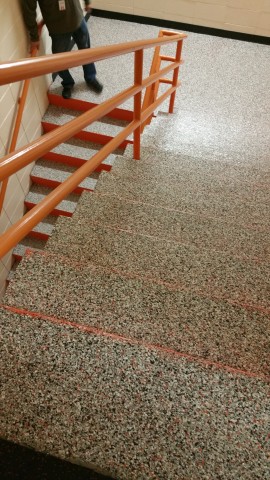 Action Flooring IG can also be used on steps and stairwells.